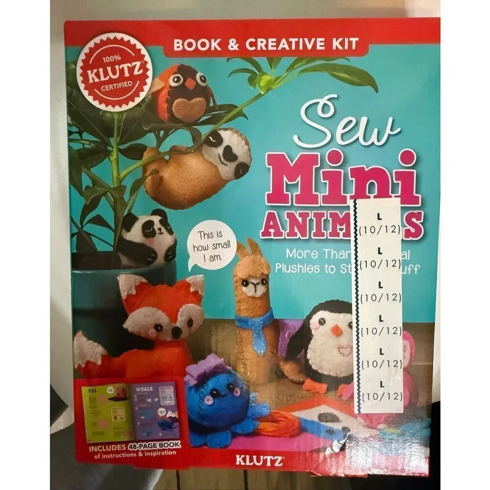 Klutz Sew Mini Animals Book and Creative Kit Learning Toys Multicolor OS NWOT